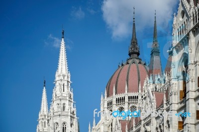 Hungarian Parliament Building In Budapest Stock Photo