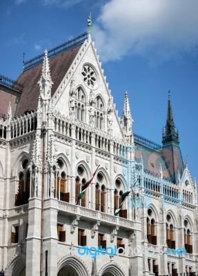 Hungarian Parliament Building In Budapest Stock Photo