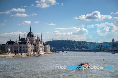 Hungarian Parliament Building In Budapest Stock Photo