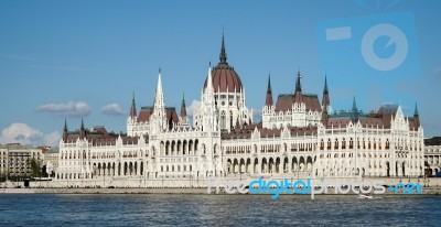 Hungarian Parliament Building In Budapest Stock Photo