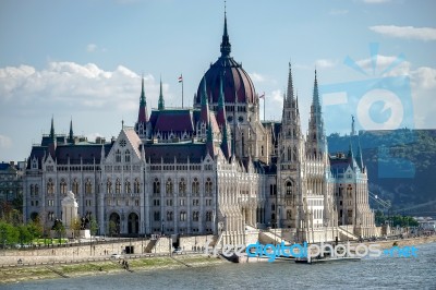 Hungarian Parliament Building In Budapest Stock Photo