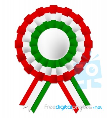 Hungarian Rosette Shows National Flag And Badge Stock Image