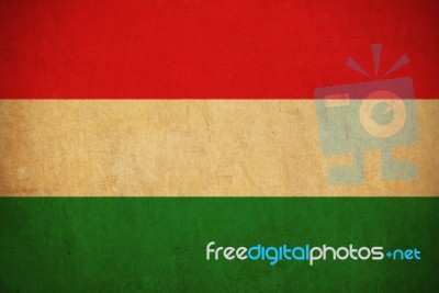 Hungary Flag Drawing ,grunge And Retro Flag Series Stock Image