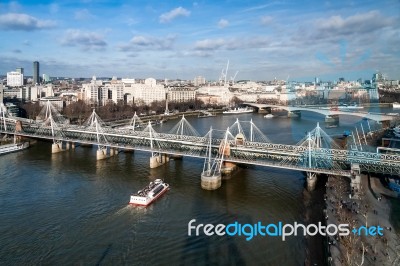 Hungerford Bridge Stock Photo