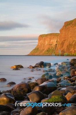 Hunt Cliff  Or Huntcliff  At Saltburn By-the-sea Stock Photo