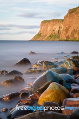 Hunt Cliff  Or Huntcliff  At Saltburn By-the-sea Stock Photo