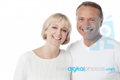 Husband And Wife Happy Together Stock Photo