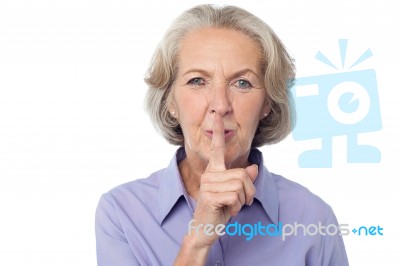 Hush...silence Please! Stock Photo