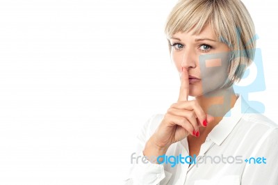 Hush...silence Please! Stock Photo