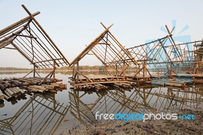 Hut Structure Construction Stock Photo