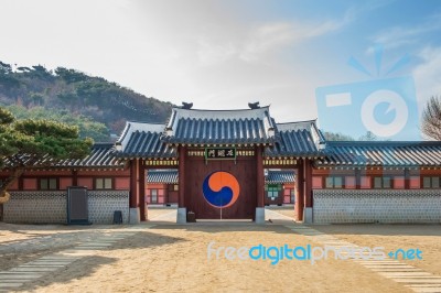 Hwaseong Fortress In Suwon,famous In Korea Stock Photo