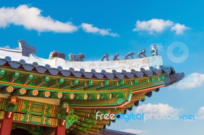 Hwaseong Fortress In Suwon,famous In Korea Stock Photo