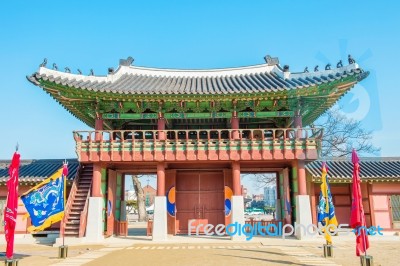 Hwaseong Fortress In Suwon,famous In Korea Stock Photo