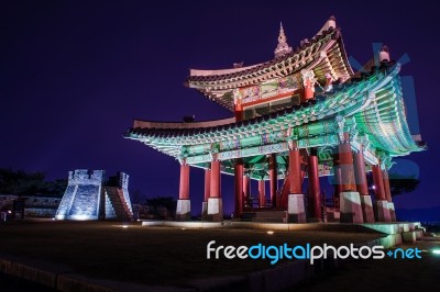 Hwaseong Fortress In Suwon,korea Stock Photo