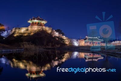 Hwaseong Fortress In Suwon,korea Stock Photo