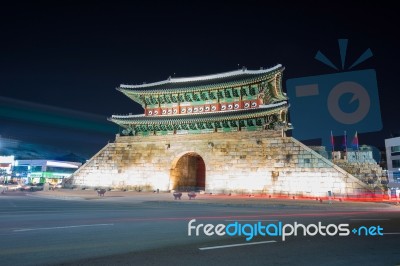 Hwaseong Fortress In Suwon,korea Stock Photo