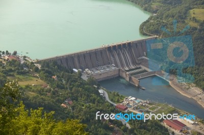 Hydroelectric Power Station, Perucac Dam Stock Photo