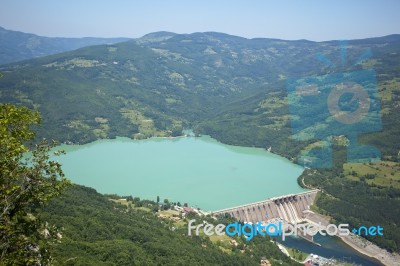 Hydroelectric Power Station, Perucac Dam Stock Photo