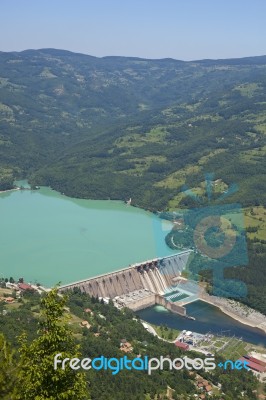 Hydroelectric Power Station, Perucac Dam Stock Photo