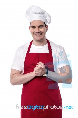 I Am Happy To Serve You ! Stock Photo