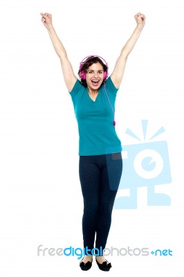 I Am Loving This Cool Music, Lets Dance Stock Photo