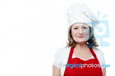 I Am New Female Chef Here Stock Photo