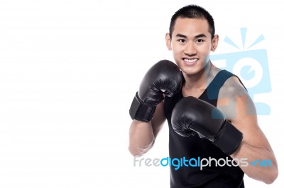 I Am Ready For Boxing! Stock Photo