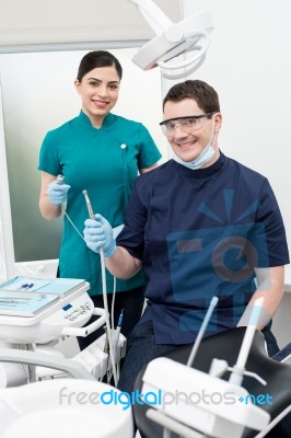 I Am Ready For The Dental Procedure Stock Photo