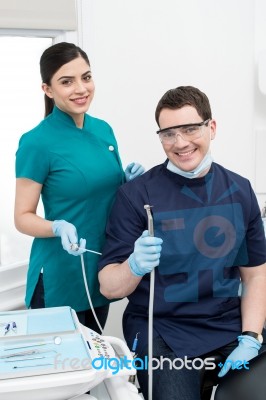 I Am Ready For The Dental Procedure Stock Photo