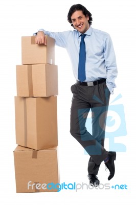 I Am Ready To Relocate My Office Stock Photo