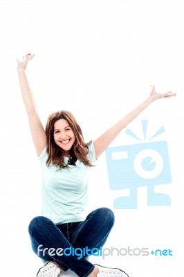 I Am So Happy Today ! Stock Photo