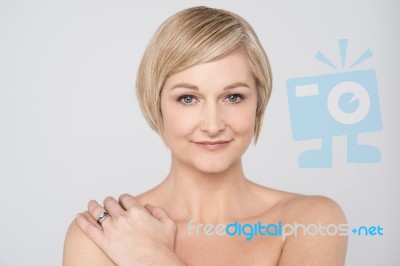 I Care My Skin Stock Photo