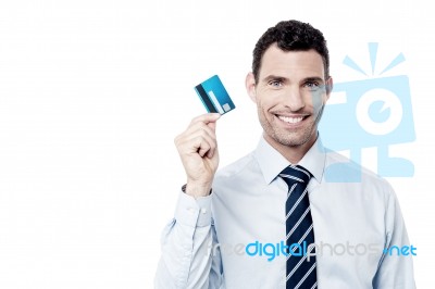 I Got My New Cash Card ! Stock Photo