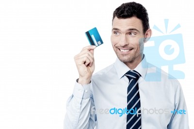 I Got My New Cash Card! Stock Photo