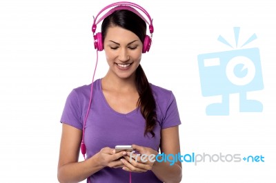 I Like To Listen Beat Songs! Stock Photo