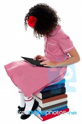 I Like To Operate Digital Tablet Stock Photo