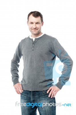 I Like To Wear Comfortable Casuals Stock Photo