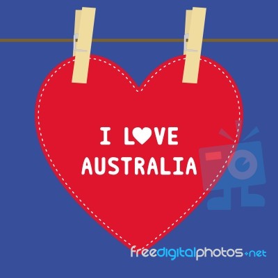 I Love Australia5 Stock Image