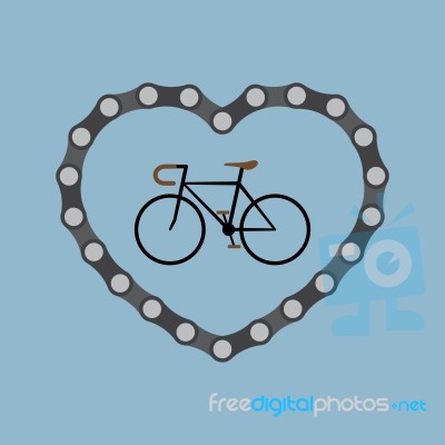 I Love Bicycle Stock Image