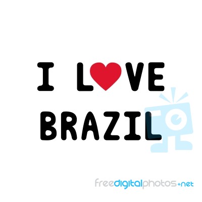 I Love Brazil1 Stock Image