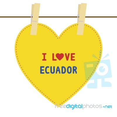 I Love Ecuador Stock Image