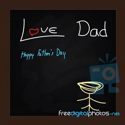 I Love Dad On Father's Day Stock Image