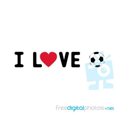 I Love Football5 Stock Image