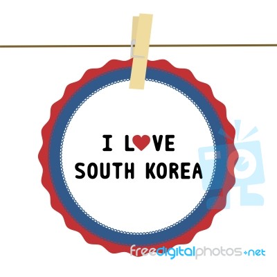 I Love South Korea4 Stock Image