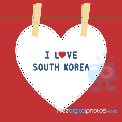 I Love South Korea5 Stock Image