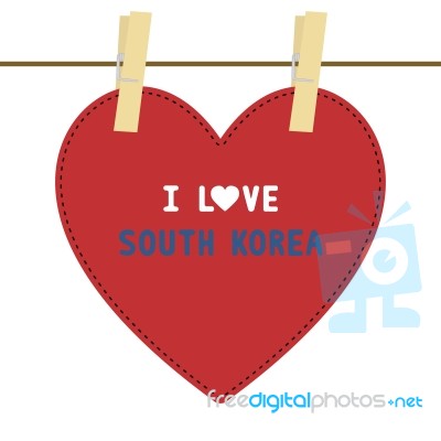 I Love South Korea6 Stock Image