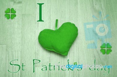 I Love St Patrick's Day Background Stock Photo