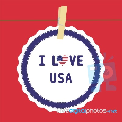 I Love Usa 4 Stock Image