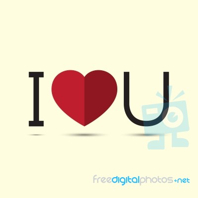  I Love You Heart Design Stock Image