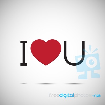  I Love You Heart Design Stock Image